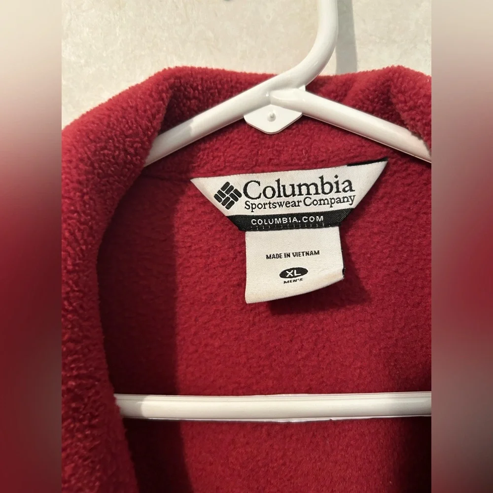 Columbia X-Large Men's Maroon Fleece Jacket